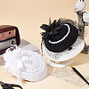 2Pcs 2 Colors Women's Fascinator Hat AJEW-GF0010-07-4