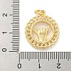 Brass Micro Pave Clear Cubic Zirconia Pendants LS-KK-U007-01G-08-3