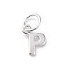 925 Sterling Silver Letter Charms STER-C012-01S-P-1