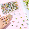160Pcs 8 Colors Transparent Acrylic Pendants FIND-SC0021-53-3