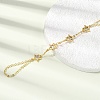 Brass Micro Pave Cubic Zirconia Mittens Bracelets BJEW-C156-01G-05-2
