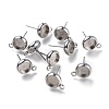 Non-Tarnish 304 Stainless Steel Stud Earring Settings STAS-I161-01B-P-1