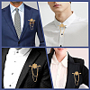 2Pcs Helm Zinc Alloy Hanging Chain Brooches with Crystal Rhinestone FIND-GF0006-83G-5
