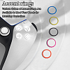 SUPERFINDINGS 6 Pairs 6 Colors Plastic Decorative Accent Rings for Game Controller FIND-FH0005-23-4