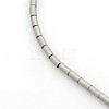 Electroplate Frosted Non-magnetic Synthetic Hematite Beads Strands G-O008-19-3