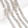 Electroplate Glass Beads Strands EGLA-A034-J8mm-B09-4
