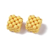 Handmade Opaque Plastic Woven Beads KY-P015-06B-3