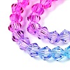 Gradient Color Baking Paint Glass Bead Strands X1-DGLA-A039-T2mm-A08-3