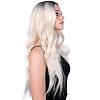 27.6 inch(70cm) Long Wavy Dark Roots Ombre Blonde Wigs OHAR-L010-005B-4