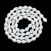 Opaque Solid Color Electroplate Glass Beads Strands EGLA-N013-P6mm-B02-2