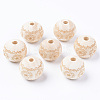 Unfinished Natural Wood European Beads WOOD-S057-013B-1