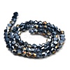 Opaque Solid Color Electroplate Glass Beads Strands LS-GLAA-F029-P4mm-A09-2