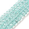 Transparent Baking Paint Glass Beads Strands DGLA-A034-T8mm-D01-1