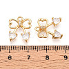 Brass Micro Pave Cubic Zirconia Charms KK-N261-87G-3