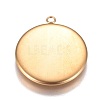 Ion Plating(IP) 304 Stainless Steel Pendant Cabochon Settings STAS-G127-13-20mm-G-2