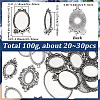 1Bag Alloy Pendant Cabochon Settings FIND-SC0023-79B-03-2