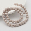 Round Shell Pearl Frosted Beads Strands X-BSHE-I002-8mm-22-2