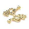 Brass Micro Pave Cubic Zirconia Pendants KK-L243-29G-15-2