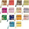 14Pcs 14 Colors Chinese Brocade Tassel Zipper Jewelry Bag Gift Pouch ABAG-NB0001-21-1