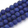 Synthetic Lava Rock Beads Strands X-G-S277-6mm-04-1