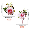 CRASPIRE 2Pcs 2 Style Cloth Flower Boutonniere Brooch AJEW-CP0001-58B-2