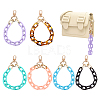 CHGCRAFT 6Pcs 6 Colors Opaque Acrylic Cable Chain Wristlet Straps HJEW-CA0001-33-1