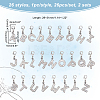 Letter A~Z Pendant Stitch Markers HJEW-AB00329-2