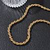 6MM 304 Stainless Steel Rope Chain Necklaces SA-CBA2696-04G-3