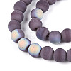 Frosted Opaque Glass Beads Strands LS-GLAA-T032-P6mm-MBB15-3