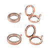 4Pcs 2 Style Alloy Glass Crystal Rhinestone Pendants PALLOY-TA0002-36D-11
