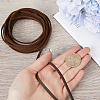 Flat Cowhide Leather Jewelry Cord LC-GF0001-10B-03-3