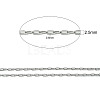 Tarnish Resistant 304 Stainless Steel Cable Chains CHS-K001-30-2.5mm-2