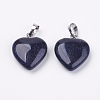 Synthetic Blue Goldstone Pendants G-G956-B11-FF-2