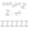 6Pcs 925 Sterling Silver Hollow Initial Beads STER-TA0001-53Z-1