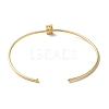Rack Plating Brass Micro Pave Clear Cubic Zirconia Letter Open Cuff Bangles BJEW-A018-01G-E-3