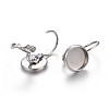 Tarnish Resistant 304 Stainless Steel Leverback Earring Settings STAS-F191-03P-8mm-2