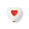 Brass Enamel Beads KK-P294-51G-02-1