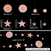   3Pcs 3 Style Paper Glitter Circle Star Garland HJEW-PH0001-50-5