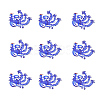Chinese Style Alloy Enamel Chandelier Components Links X-ENAM-E329-05B-S-1