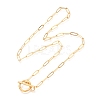 Unisex PVD Vacuum Plating 304 Stainless Steel Paperclip Chain Necklaces X-NJEW-H215-04G-1