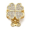 Brass Micro Pave Cubic Zirconia Box Clasps KK-U037-23G-03-1