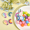 CHGCRAFT 17 Style Food Grade Eco-Friendly Silicone Beads SIL-CA0001-63-5