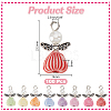 100Pcs Acrylic Alloy Pendants PALLOY-HY00114-2