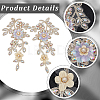 Polyester Rhinestone Embroidery Sew on Appliques DIY-WH20010-40-1-6
