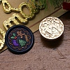 Christmas Series Wax Seal Brass Stamp Head AJEW-M037-01G-08-1