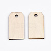 Undyed Natural Wooden Pendants WOOD-S058-023-2