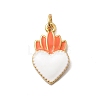 Brass Enamel Pendants KK-P338-34B-G-1