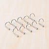 5Pcs 316L Surgical Stainless Steel Round Ball Fishtail Nose Rings WGE39F7-01-1