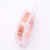 Round Copper Craft Wire CWIR-WH0001-0.8mm-16-1