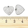 201 Stainless Steel Rhinestone Pendants STAS-V005-05P-02-3